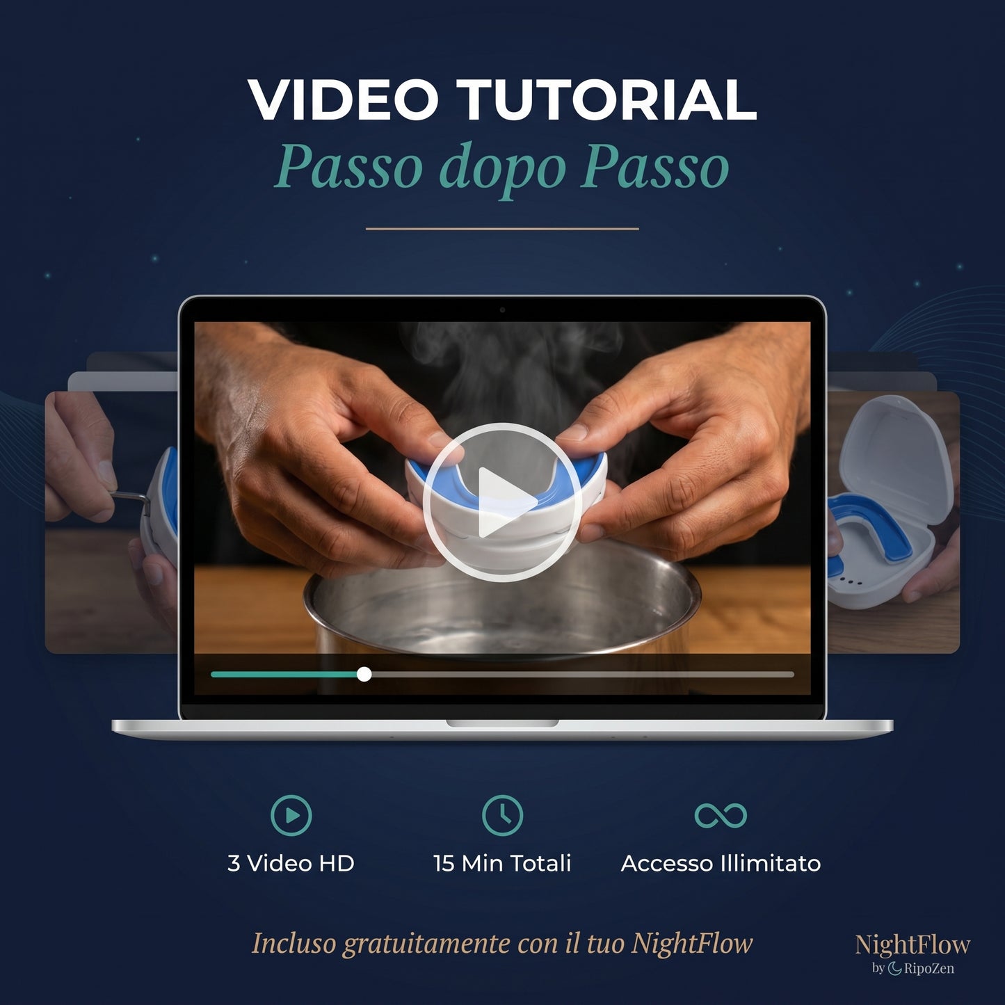 NightFlow - Dispositivo anti-russamento regolabile