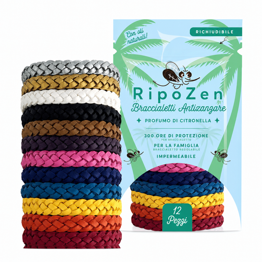 Braccialetti Antizanzare 12 Pezzi
