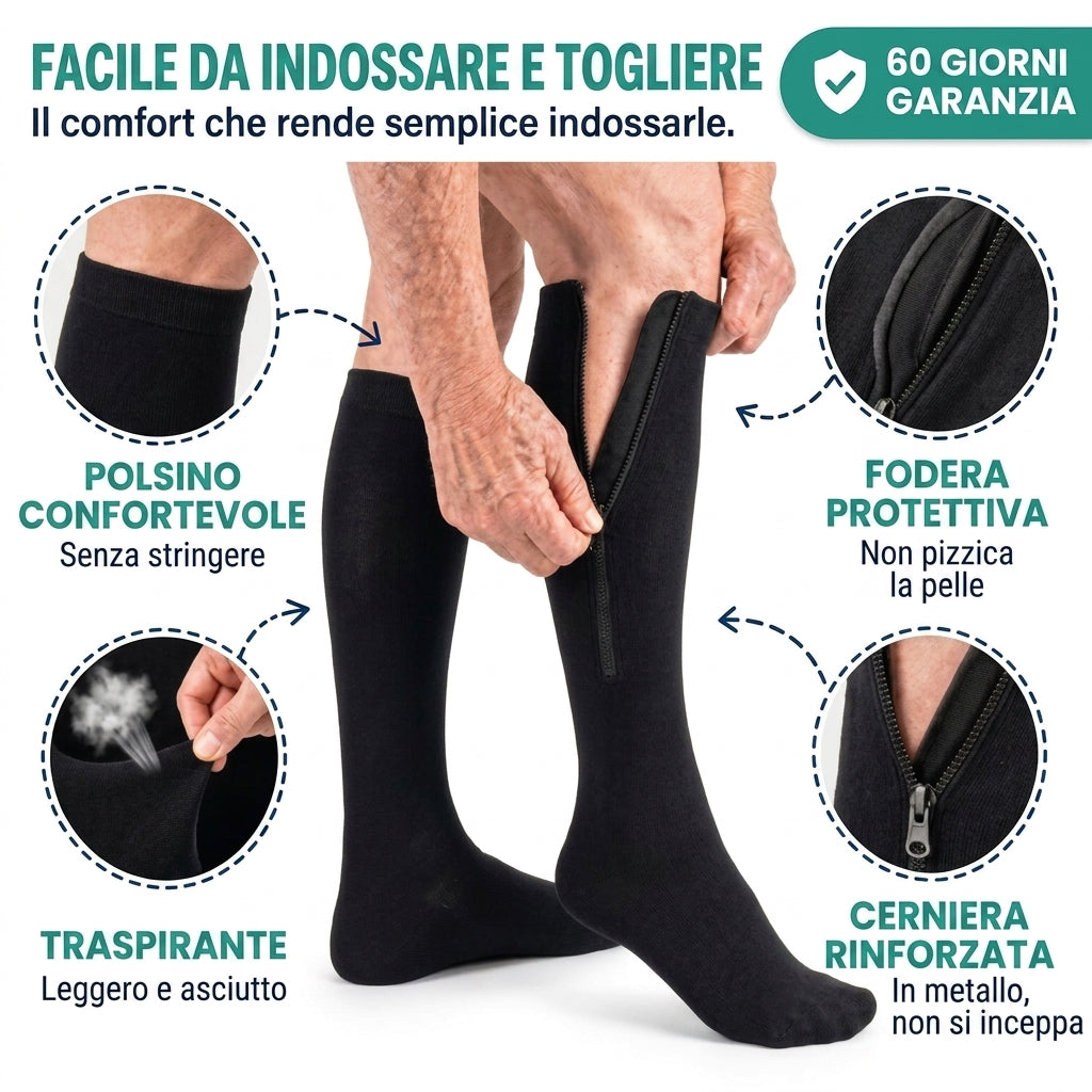 Calze a Compressione con Zip