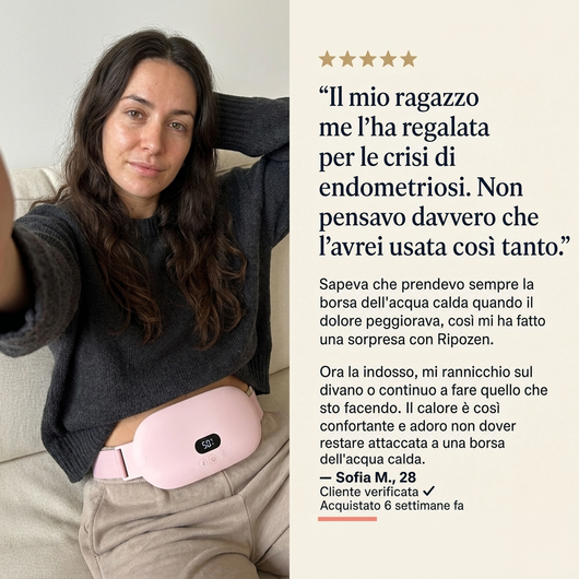 Ripozen - Fascia riscaldante e massaggiante per il dolore mestruale