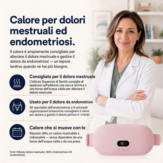 Ripozen - Fascia riscaldante e massaggiante per il dolore mestruale