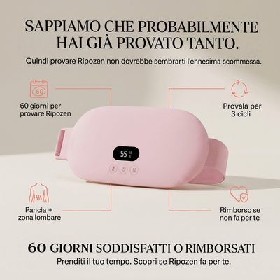 Ripozen - Fascia riscaldante e massaggiante per il dolore mestruale