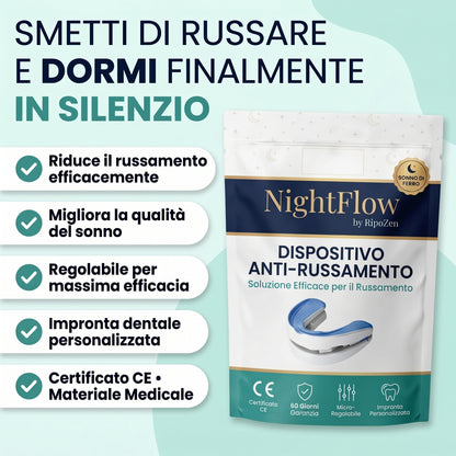 NightFlow - Dispositivo anti-russamento regolabile